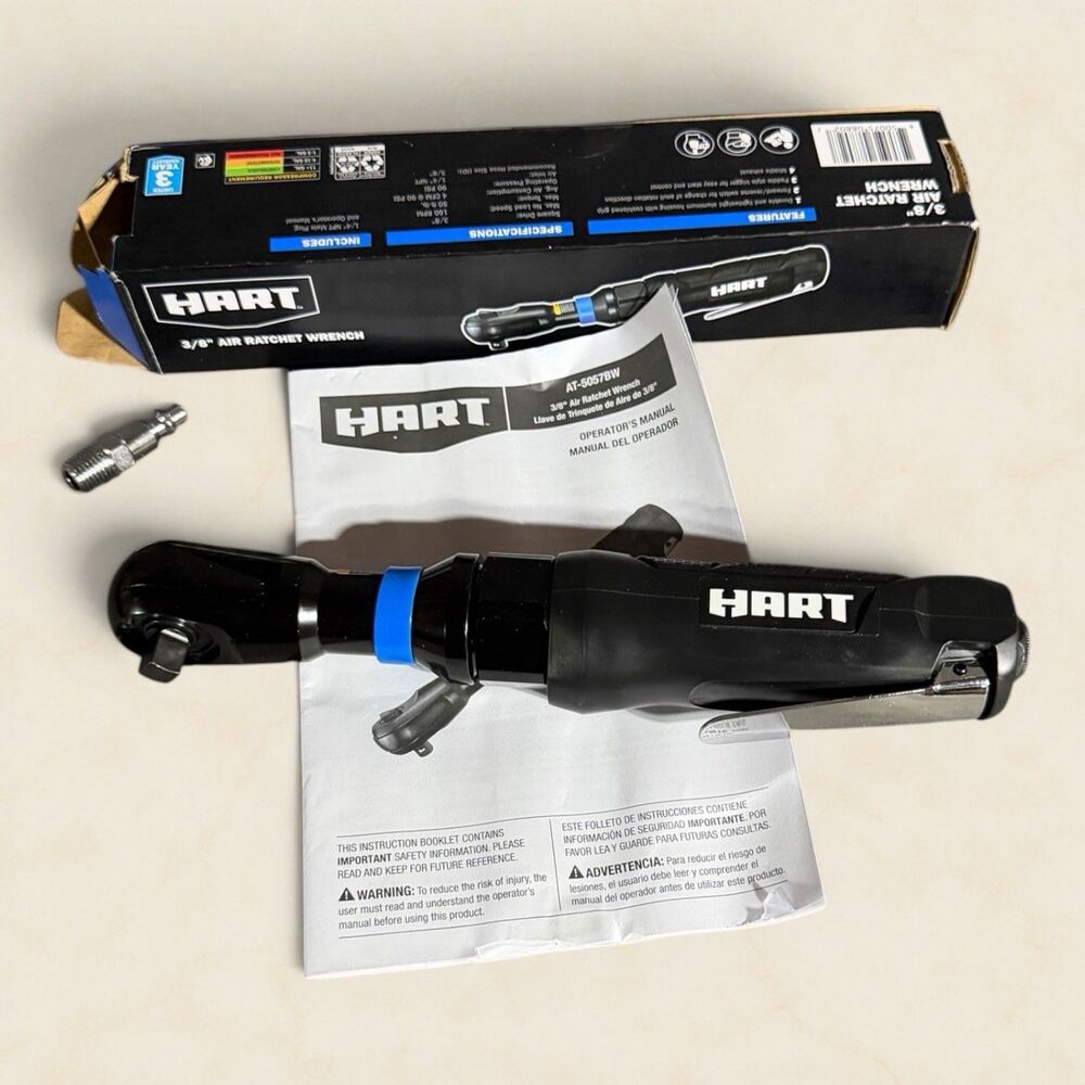 HART 3/8 in. Air Ratchet Wrench - NEW Open Box - 665064637